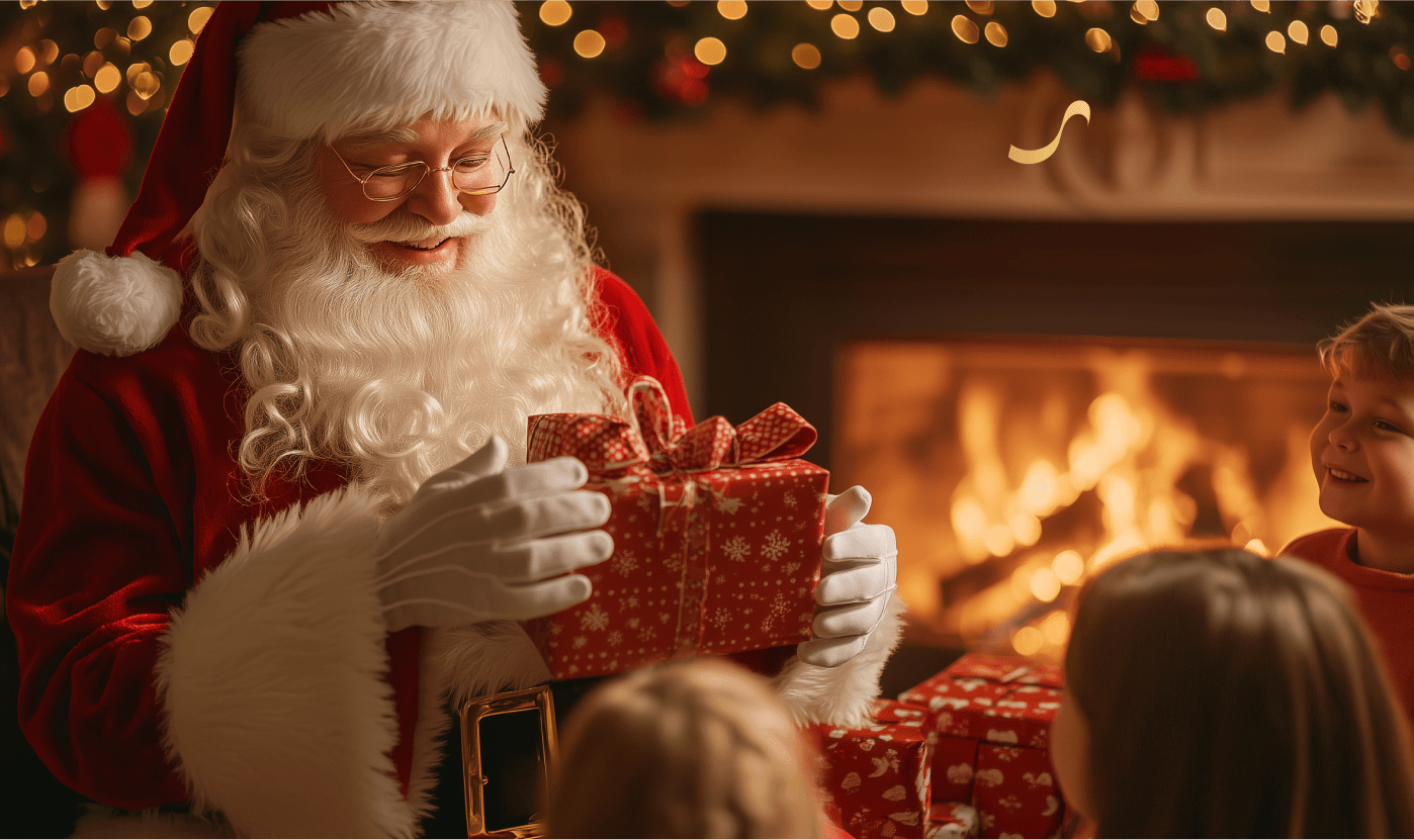 santa claus with children