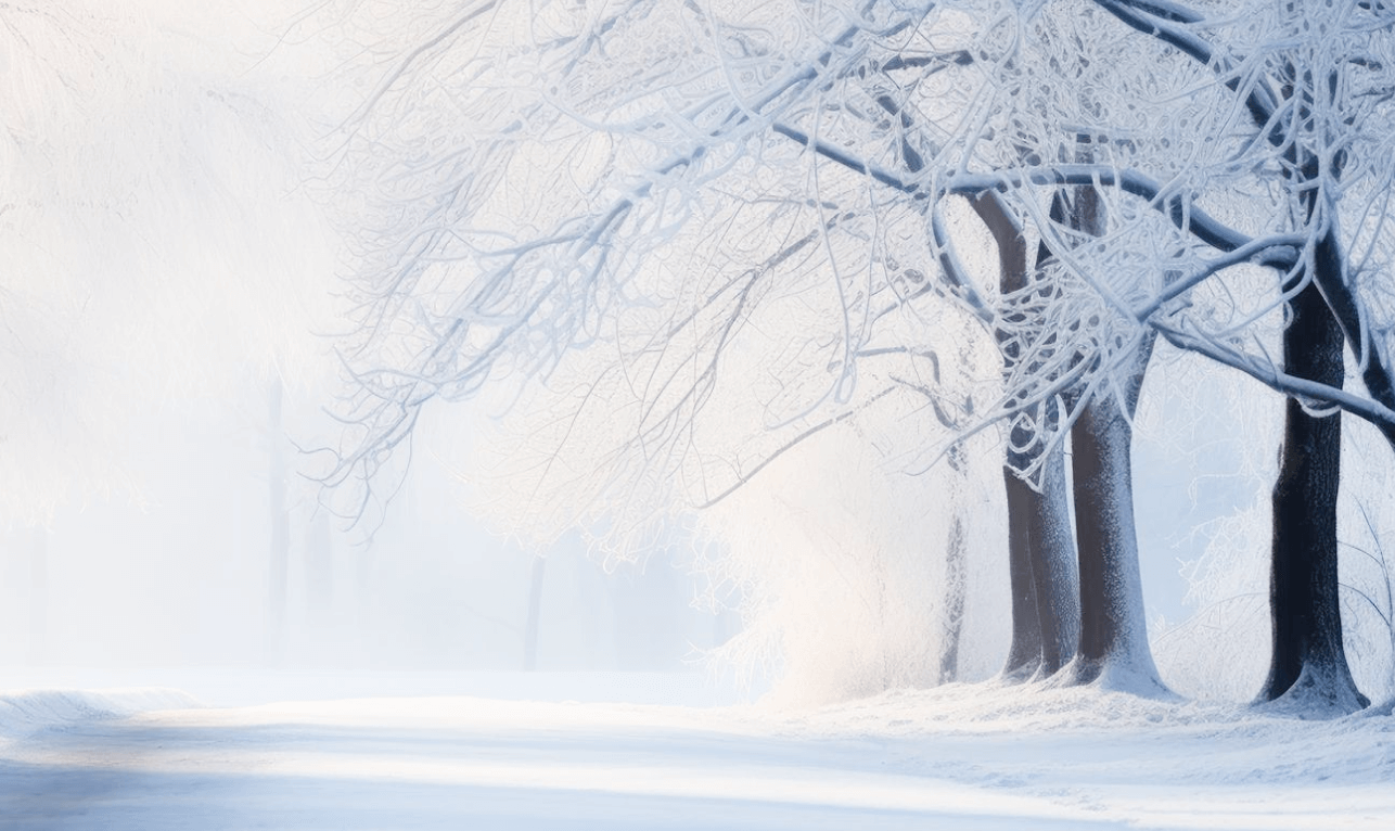 snow covered trees